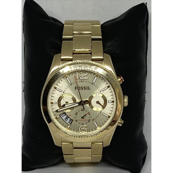 Fossil Perfect Boyfriend ES3884 Women Gold Band An - Picture 3 of 12